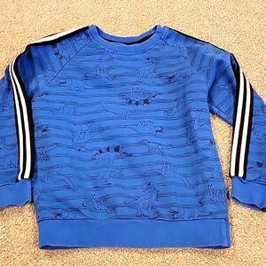 Toddler sweatshirt blue with dinosaurs size 6-7